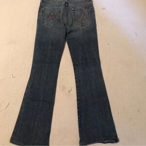Women’s Dark Blue Flared Jeans - Unbranded
